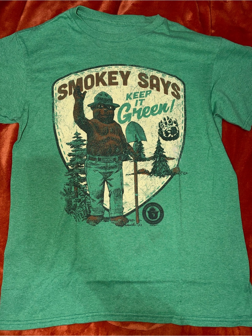 Smokey Says Keep It Green Graphic Tee - Green